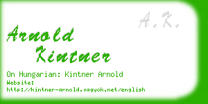 arnold kintner business card